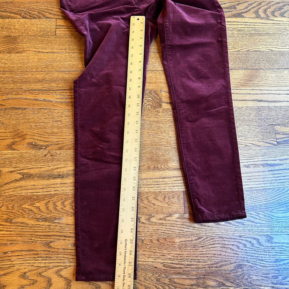 AG Adriano Goldschmied The Stevie Ankle Burgundy Wine Slim Straight 27R - Picture 7 of 10